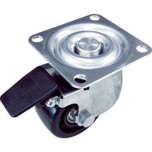 ＴＲＵＳＣＯ キャスター 低床式重荷重用自在ＳＰ付ナイロン車６５ｍｍ TYHSNB-65