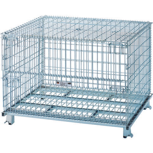 ＴＲＵＳＣＯ　ネットパレット　間口１２００Ｘ奥行１０００Ｘ高さ８９０　１０００Ｋｇ　２枚フタ付 TNP-4NF2