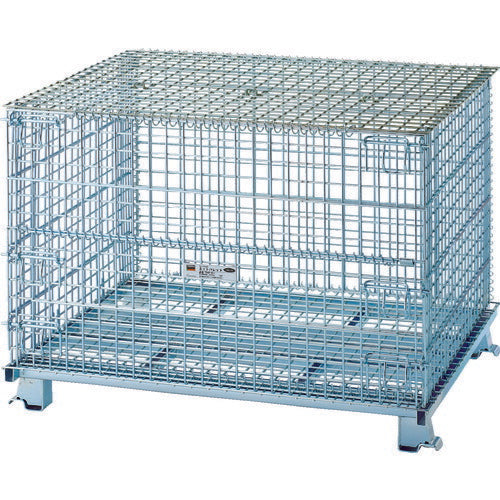 ＴＲＵＳＣＯ　ネットパレット　間口１２００Ｘ奥行１０００Ｘ高さ８９５　２０００Ｋｇ　２枚フタ付 TNP-5NF2