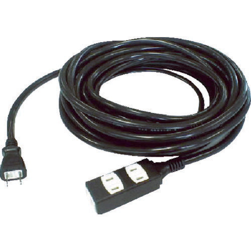 ＴＲＵＳＣＯ　ソフトタイププラグ　３個口タップ型　１０ｍ　ブラック TRIS15-103-BK
