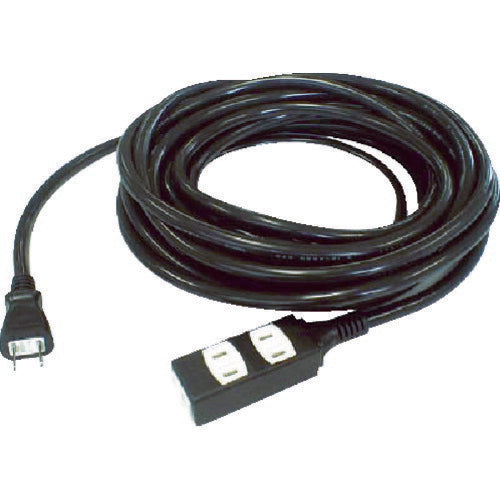 ＴＲＵＳＣＯ　ソフトタイププラグ　３個口タップ型　２０ｍ　ブラック TRIS15-203-BK