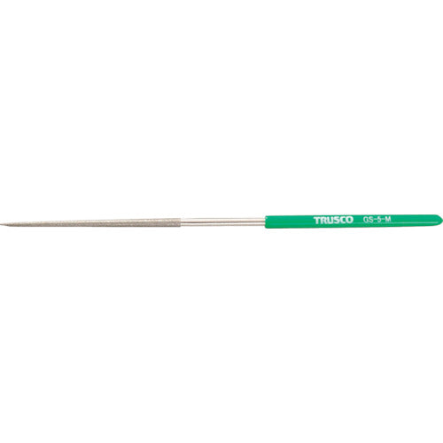 ＴＲＵＳＣＯ　ダイヤモンドヤスリ　精密用＃１７０　丸　１本入　全長２００ｍｍ（５本組サイズ） GS-5-M
