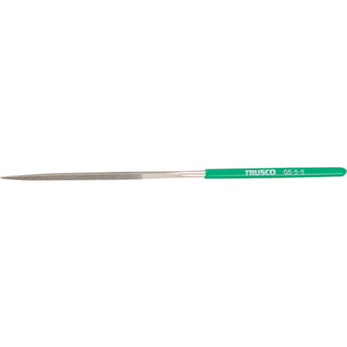 ＴＲＵＳＣＯ　ダイヤモンドヤスリ　精密用＃１７０　三角　１本入　全長２００ｍｍ（５本組サイズ） GS-5-S
