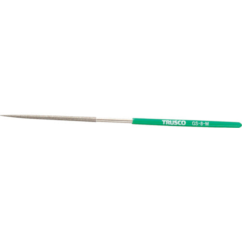 ＴＲＵＳＣＯ　ダイヤモンドヤスリ　精密用＃１７０　丸　１本入　全長１８０ｍｍ（８本組サイズ） GS-8-M