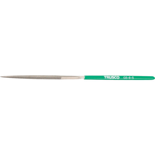 ＴＲＵＳＣＯ　ダイヤモンドヤスリ　精密用＃１７０　三角　１本入　全長１８０ｍｍ（８本組サイズ） GS-8-S