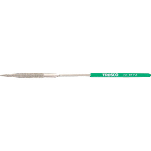 ＴＲＵＳＣＯ　ダイヤモンドヤスリ　精密用＃１７０　半丸　１本入　全長１４０ｍｍＸ刃長４０ｍｍ（１２本組サイズ） GS-12-HA