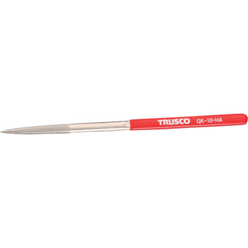 ＴＲＵＳＣＯ ダイヤモンドヤスリ 鉄工用＃１４０ 半丸 １本入 全長１８５ｍｍ（１０本組サイズ）  GK-10-HA