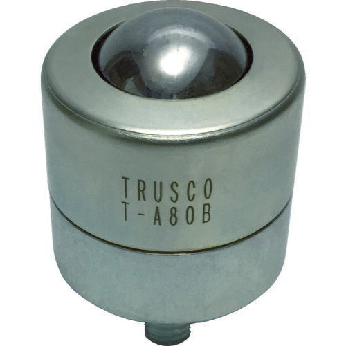 ＴＲＵＳＣＯ　ボールキャスター　切削加工品上向用　スチール製ボール T-A80B