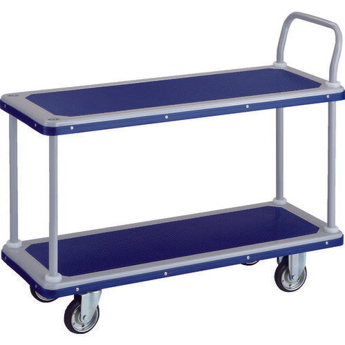 【取寄品】 ＴＲＵＳＣＯ プレス製台車 ドンキーカート ２段式片袖タイプ １１９０×４４０ 404N 【送料都度見積】