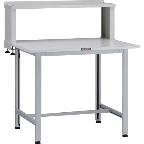 ＴＲＵＳＣＯ　軽荷重作業台（２００ｋｇ）ＡＯ型　９００Ｘ７５０ＸＨ１０４４（全高）　上棚付　ホワイト色 AO-0975YURB