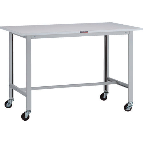 ＴＲＵＳＣＯ　軽荷重作業台（１００ｋｇ）ＡＯ型　１２００Ｘ６００ＸＨ８０９　φ７５キャスター付　ホワイト色 AO-1260C75