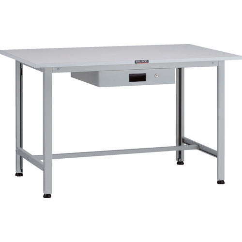 ＴＲＵＳＣＯ　軽荷重作業台（２００ｋｇ）ＡＯ型　１２００Ｘ７５０ＸＨ７４０　薄型１段引出付　ホワイト色 AO-1275UDK1