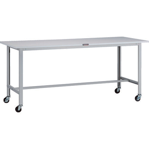 ＴＲＵＳＣＯ　軽荷重作業台（１００ｋｇ）ＡＯ型　１８００Ｘ６００ＸＨ８０９　φ７５キャスター付　ホワイト色 AO-1860C75