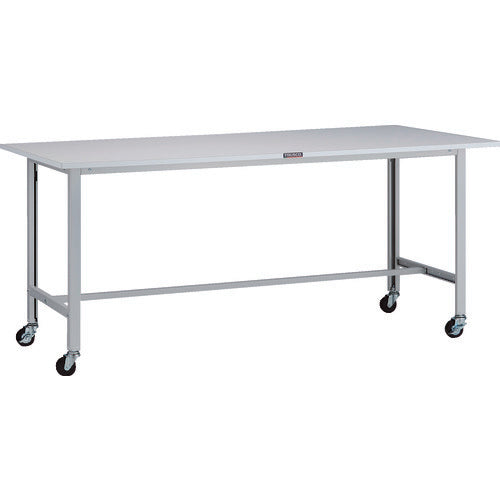 ＴＲＵＳＣＯ　軽荷重作業台（１００ｋｇ）ＡＯ型　１８００Ｘ９００ＸＨ８０９　φ７５キャスター付　ホワイト色 AO-1890C75
