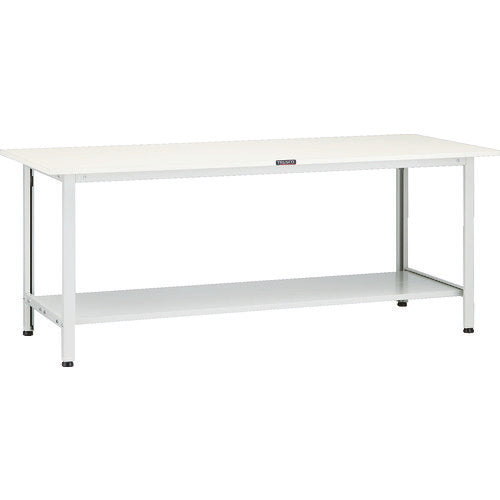 ＴＲＵＳＣＯ　軽荷重作業台（２００ｋｇ）ＡＯ型　１８００Ｘ７５０ＸＨ７４０　下棚２枚付　ホワイト色 AO-1875LT2