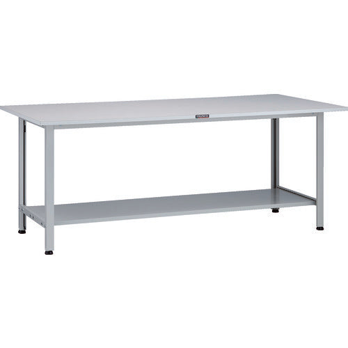 ＴＲＵＳＣＯ　軽荷重作業台（２００ｋｇ）ＡＯ型　１８００Ｘ９００ＸＨ７４０　下棚２枚付　ホワイト色 AO-1890LT2