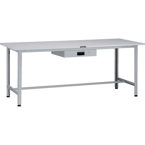 ＴＲＵＳＣＯ　軽荷重作業台（２００ｋｇ）ＡＯ型　１８００Ｘ６００ＸＨ７４０　薄型１段引出付　ホワイト色 AO-1860UDK1