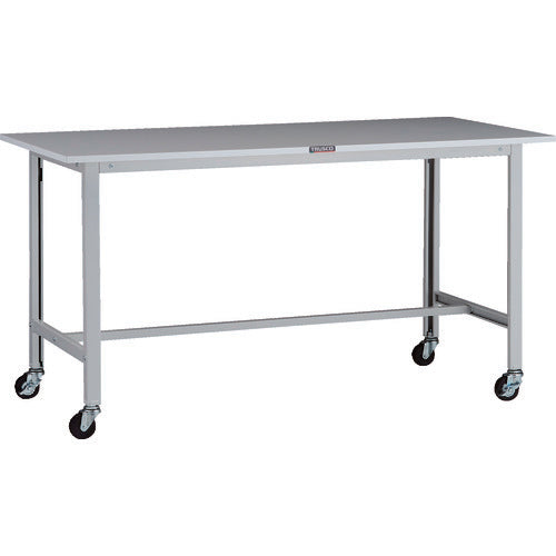 ＴＲＵＳＣＯ　軽荷重作業台（１００ｋｇ）ＡＯ型　１５００Ｘ６００ＸＨ８０８　φ７５キャスター付　ホワイト色 AOR-1560C75