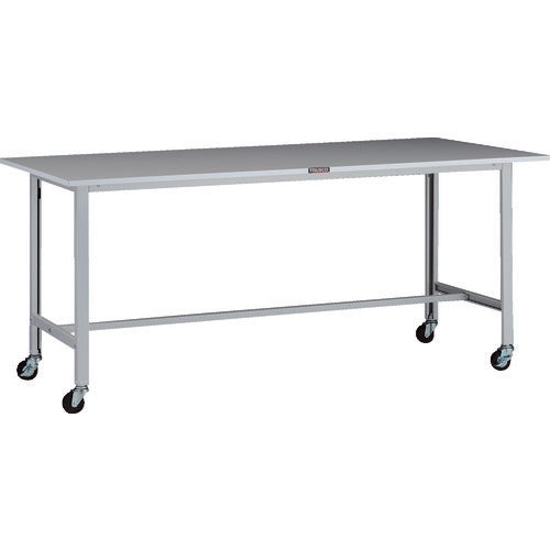 ＴＲＵＳＣＯ　軽荷重作業台（１００ｋｇ）ＡＯ型　１８００Ｘ９００ＸＨ８０８　φ７５キャスター付　ホワイト色 AOR-1890C75