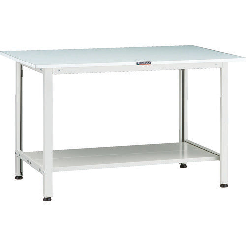 ＴＲＵＳＣＯ　軽荷重作業台（２００ｋｇ）ＡＯ型　１２００Ｘ７５０ＸＨ７４０　下棚２枚付　ホワイト色 AOR-1275LT2