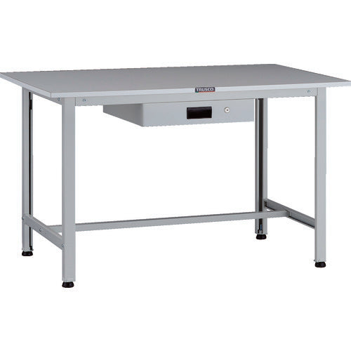 ＴＲＵＳＣＯ　軽荷重作業台（２００ｋｇ）ＡＯ型　１２００Ｘ６００ＸＨ７４０　薄型１段引出付　ホワイト色 AOR-1260UDK1