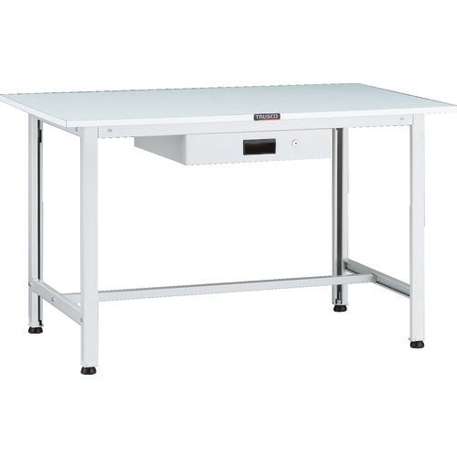 ＴＲＵＳＣＯ　軽荷重作業台（２００ｋｇ）ＡＯ型　１２００Ｘ７５０ＸＨ７４０　薄型１段引出付　ホワイト色 AOR-1275UDK1