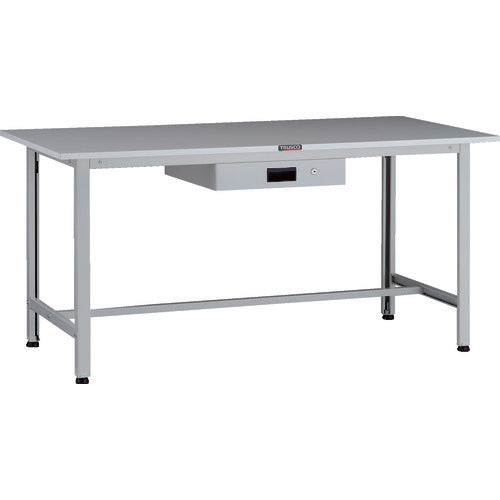 ＴＲＵＳＣＯ　軽荷重作業台（２００ｋｇ）ＡＯ型　１５００Ｘ７５０ＸＨ７４０　薄型１段引出付　ホワイト色 AOR-1575UDK1