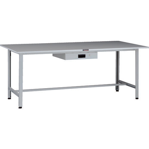 ＴＲＵＳＣＯ　軽荷重作業台（２００ｋｇ）ＡＯ型　１８００Ｘ９００ＸＨ７４０　薄型１段引出付　ホワイト色 AOR-1890UDK1
