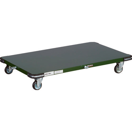 ＴＲＵＳＣＯ　鋼鉄製平台車　１２００Ｘ７５０　Φ１００プレス車　フック引棒付 PHT-1275F