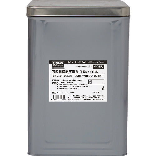 ＴＲＵＳＣＯ　石灰乾燥剤　（耐水、耐油包装）　１０ｇ　７００個入　１斗缶 TSKK-10-18L