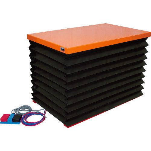 ＴＲＵＳＣＯ　テーブルリフト２５０ｋｇ　電動Ｂねじ式　ＤＣ２４Ｖバッテリー専用　蛇腹付５２０×８５０ HDL-H2558RJ-D2