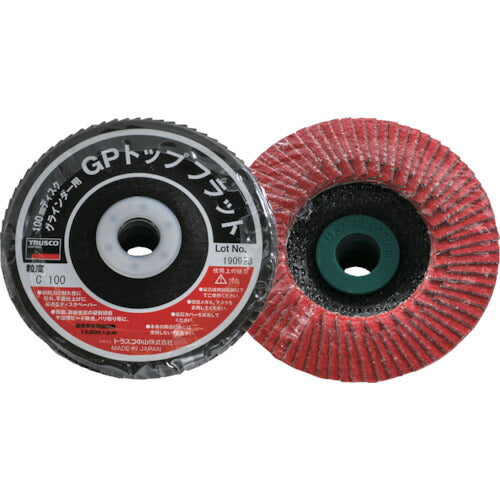 ＴＲＵＳＣＯ　ＧＰトップフラット　セラミック　＃１００　Φ１００　１０枚入 GPF100-C100