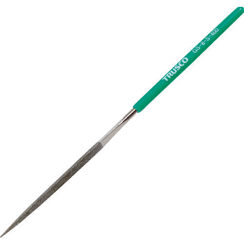 ＴＲＵＳＣＯ　ダイヤモンドヤスリ　精密用＃４００　三角　１本入　全長１８０ｍｍ（８本組サイズ） GS-8-S-400