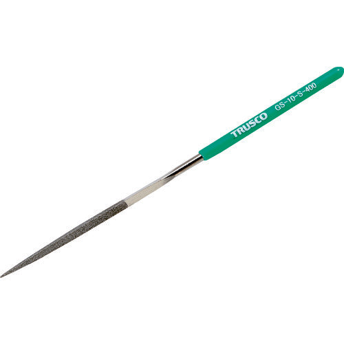 ＴＲＵＳＣＯ　ダイヤモンドヤスリ　精密用＃４００　三角　１本入　全長１４０ｍｍ（１０本組サイズ） GS-10-S-400