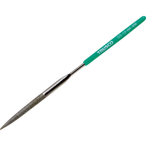ＴＲＵＳＣＯ　ダイヤモンドヤスリ　精密用＃４００　半丸　１本入　全長１４０ｍｍ（１２本組サイズ） GS-12-HA-400