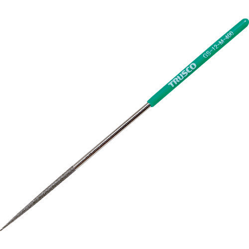 ＴＲＵＳＣＯ　ダイヤモンドヤスリ　精密用＃４００　丸　１本入　全長１４０ｍｍ（１２本組サイズ） GS-12-M-400