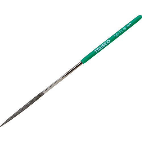 ＴＲＵＳＣＯ　ダイヤモンドヤスリ　精密用＃４００　三角　１本入　全長１４０ｍｍ（１２本組サイズ） GS-12-S-400