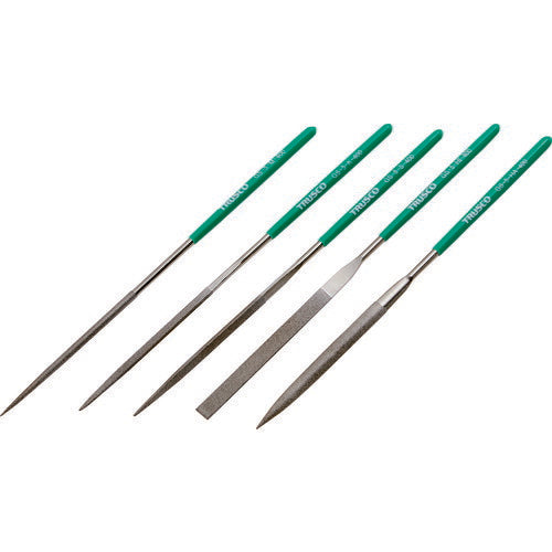 ＴＲＵＳＣＯ　ダイヤモンドヤスリ　精密用＃４００　５本セット　全長２００ｍｍ（５本組サイズ） GS-5-SET-400