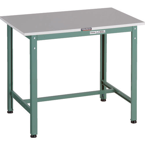 ＴＲＵＳＣＯ　軽荷重作業台（３００ｋｇ）ＲＡＥ２型　ＲｏＨＳ２対応天板　９００Ｘ６００ＸＨ７４０　グリーン色 RAE2-0960
