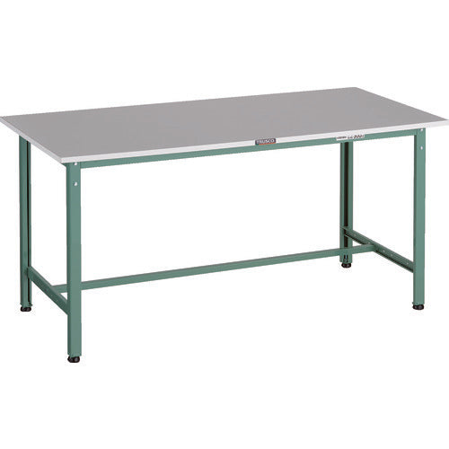 ＴＲＵＳＣＯ　軽荷重作業台（３００ｋｇ）ＲＡＥ２型　ＲｏＨＳ２対応天板　１５００Ｘ６００ＸＨ７４０　グリーン色 RAE2-1560