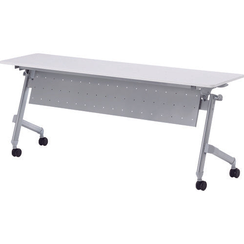 【取寄品】 ＴＲＵＳＣＯ 折りたたみ会議テーブル パネル付 １８００Ｘ６００ 天板ホワイト TNA-1860P-W 【送料都度見積】