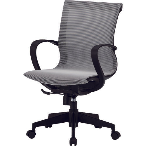 【取寄品】 ＴＲＵＳＣＯ メッシュチェア グレー／ブラック TRMC-10M-GY 【送料都度見積】