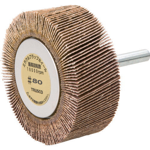 ＴＲＵＳＣＯ　ミラクルフラップホイール　外径６０Ｘ厚２５Ｘ軸６　５個入　＃８０　８０＃ MR6025(80)