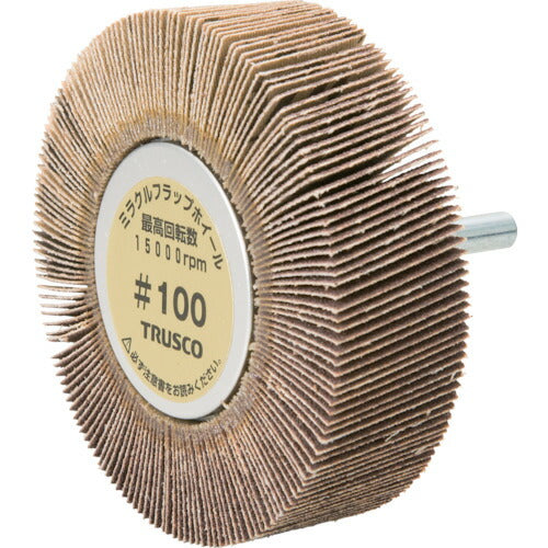 ＴＲＵＳＣＯ　ミラクルフラップホイール　外径８０Ｘ厚２５Ｘ軸６　５個入　＃１００　１００＃ MR8025(100)