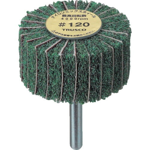 ＴＲＵＳＣＯ　ナイロンミックスホイール　外径５０Ｘ厚２５Ｘ軸６　１２０♯　５個入 FM5025-120