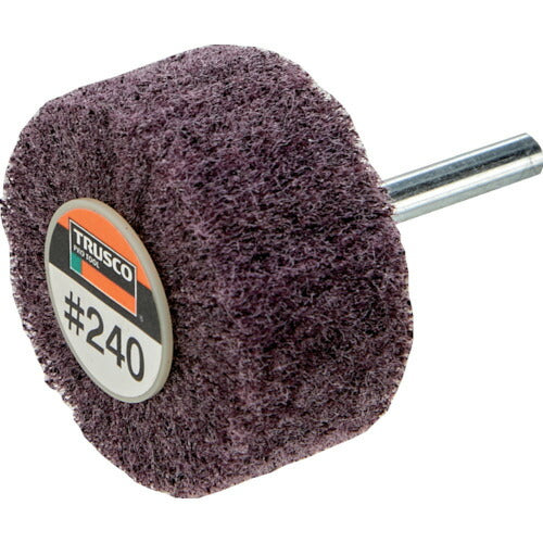 ＴＲＵＳＣＯ ナイロン軸付ホイール 外径４０×厚み２５×軸６ ２４０♯ （５個入） UFN425-240