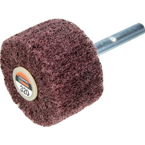 ＴＲＵＳＣＯ ナイロン軸付ホイール 外径４０×厚み２５×軸６ ３２０♯ （５個入） UFN425-320