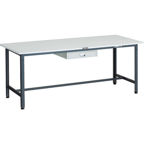 ＴＲＵＳＣＯ　軽荷重作業台（３００ｋｇ）ＡＥ型　１８００Ｘ７５０ＸＨ７４０　薄型１段引出し付　ダークグレー色 AE-1800UDC1 DG