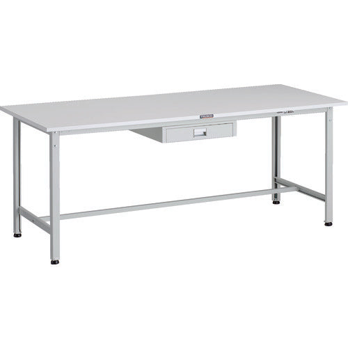 ＴＲＵＳＣＯ　軽荷重作業台（３００ｋｇ）ＡＥ型　１８００Ｘ７５０ＸＨ７４０　薄型１段引出し付　ホワイト色 AE-1800UDC1 W