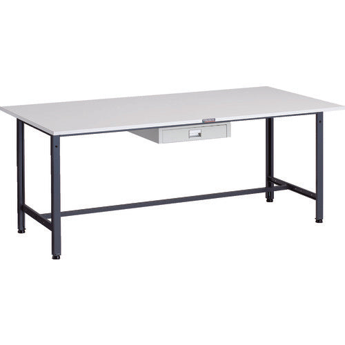 ＴＲＵＳＣＯ　軽荷重作業台（３００ｋｇ）ＡＥ型　１８００Ｘ９００ＸＨ７４０　薄型１段引出し付　ダークグレー色 AE-1809UDC1 DG